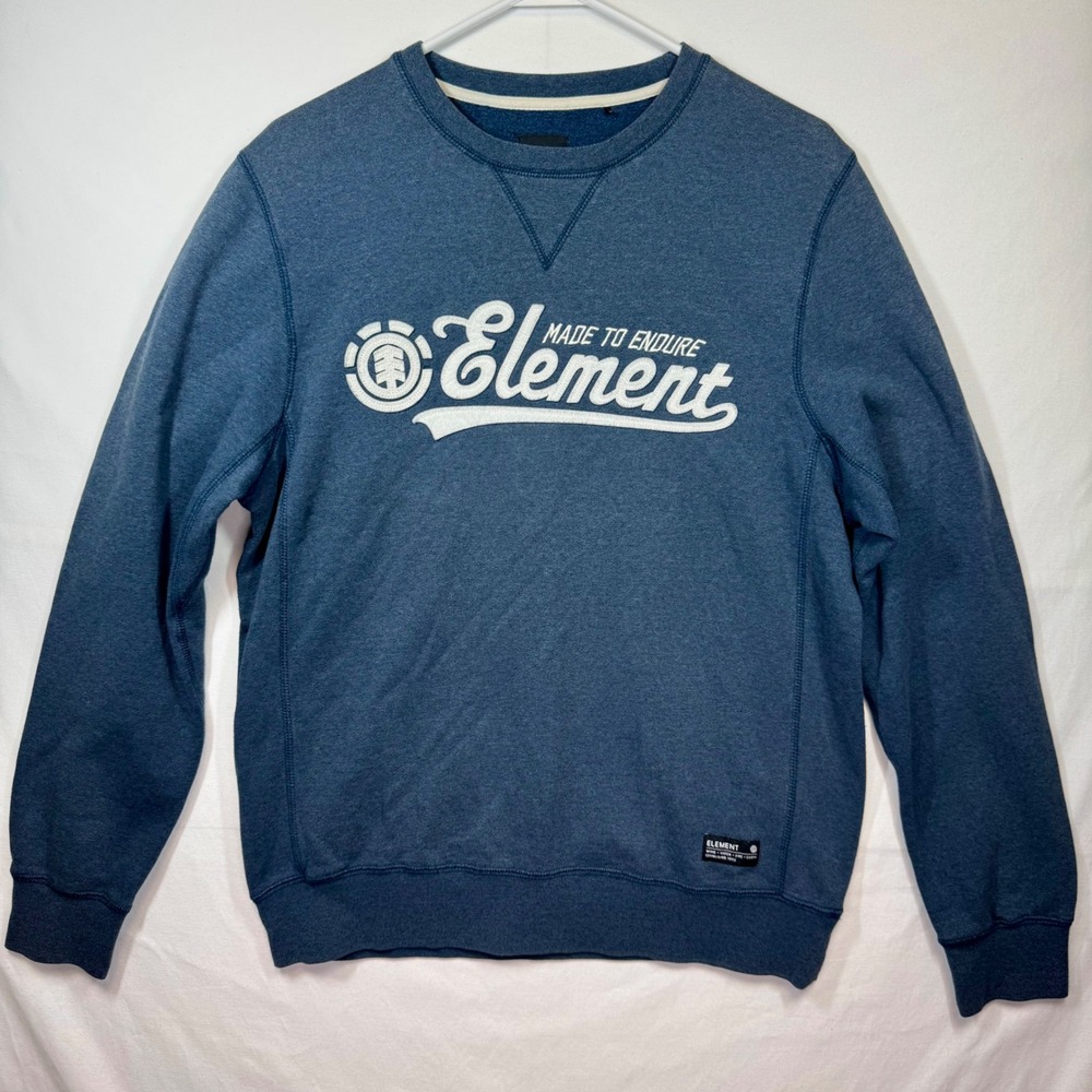 Element‎ Crewneck Sweatshirt Made To Endure Logo Patch Pullover Casual Mens Sz M